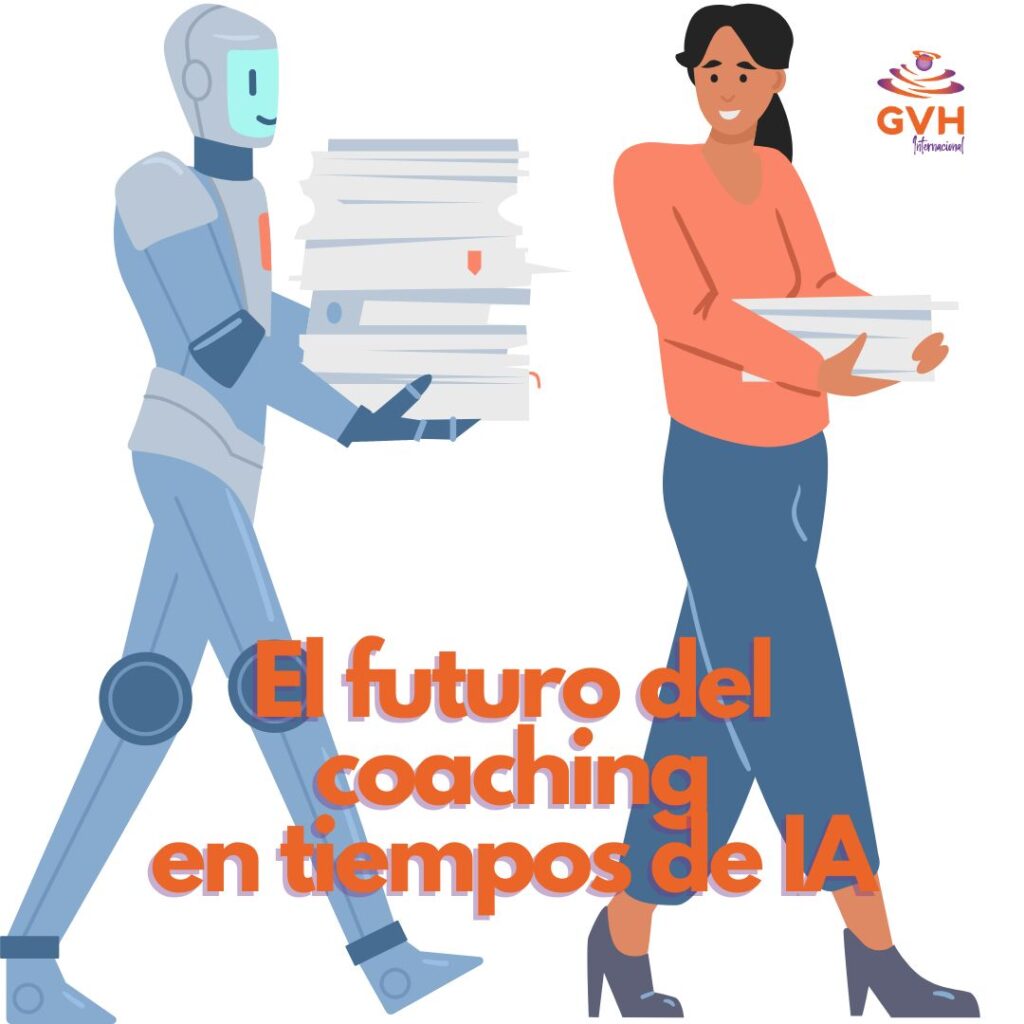 robot ayudando a una persona con unos libros