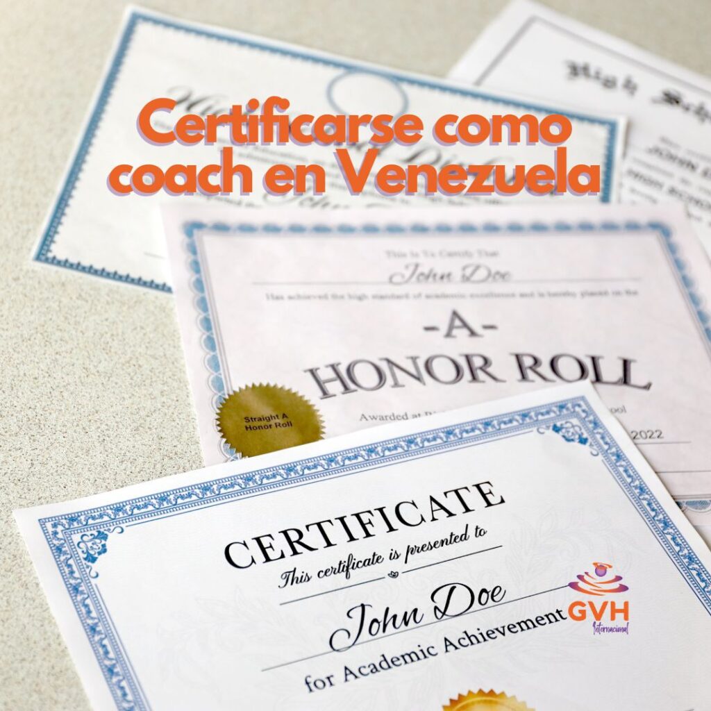 foto de certificados cómo certificarse en coaching en Venezuela